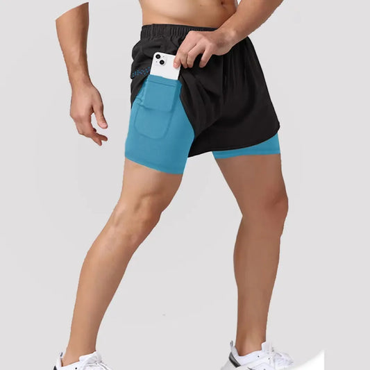 Men Sportswear Double-deck Training Shorts - Stay-fitapparel fashion