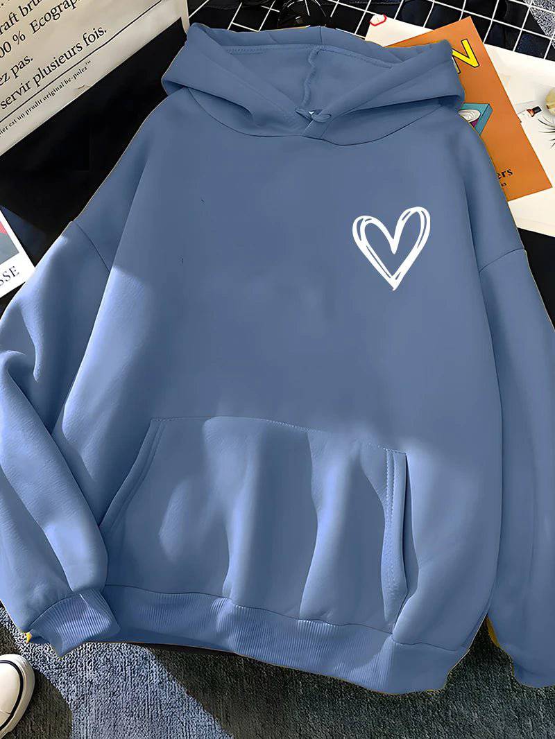 Hirsionsan Simplic Heart Print sweatshirt - Stay-fitapparel